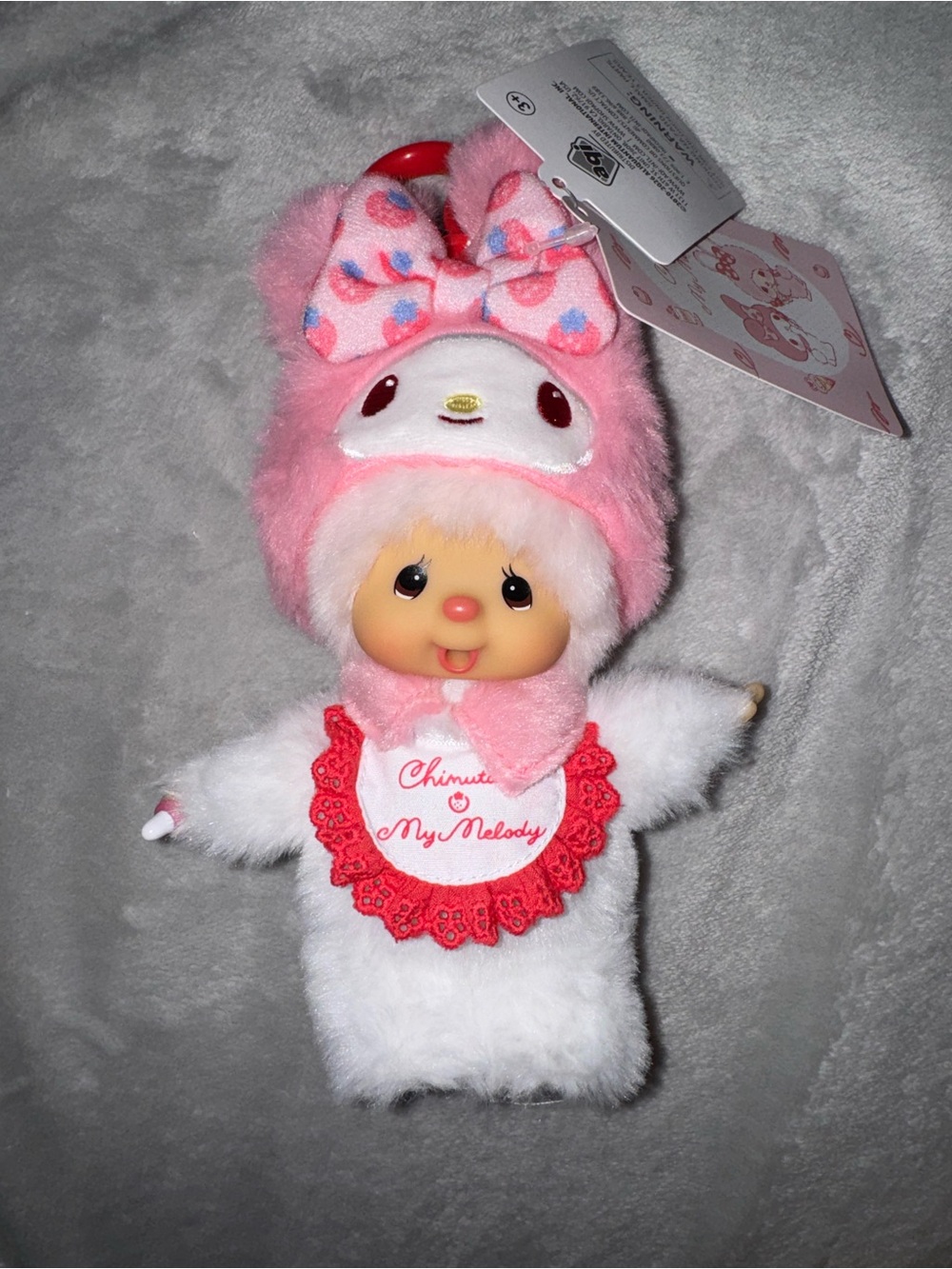Chimutan x my melody Sanrio Pink Plush Keychain for Kids